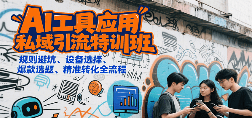 AI工具应用私域引流特训班，规则避坑、设备选择、爆款选题、精准转化全流程-星星网